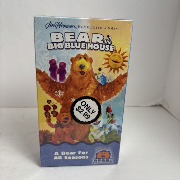 Bear in the Big Blue House A Bear For All Seasons Disney Jim Henson VHS RareNEW - Picture 1 of 6